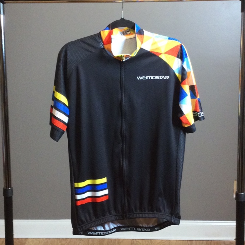 XXL Weimostar colorful full zip bicycle jersey
